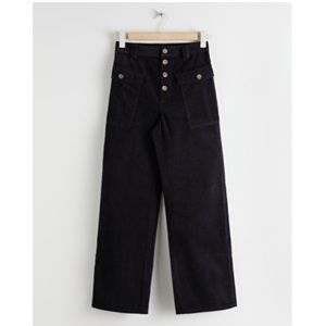 & Other Stories Cotton Corduroy Workwear Trousers